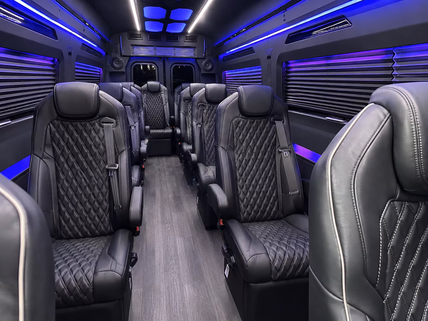 syracuse 18 passenger sprinter van inside